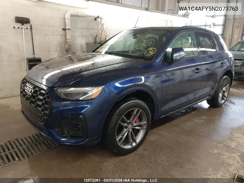 2022 Audi Sq5 Prestige VIN: WA1C4AFY5N2073763 Lot: 12572261