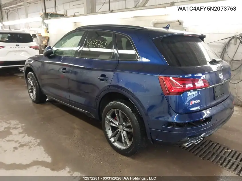 2022 Audi Sq5 Prestige VIN: WA1C4AFY5N2073763 Lot: 12572261