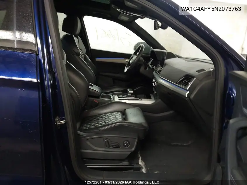 2022 Audi Sq5 Prestige VIN: WA1C4AFY5N2073763 Lot: 12572261