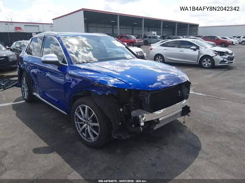 2022 Audi Sq5 Premium Plus Tfsi Quattro Tiptronic VIN: WA1B4AFY8N2042342 Lot: 44764070