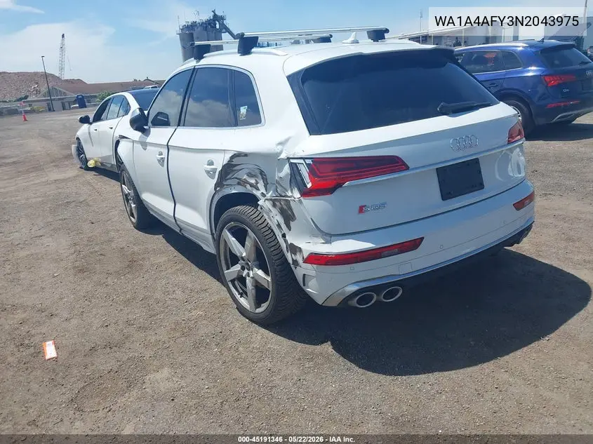 2022 Audi Sq5 Premium Tfsi Quattro Tiptronic VIN: WA1A4AFY3N2043975 Lot: 45191346