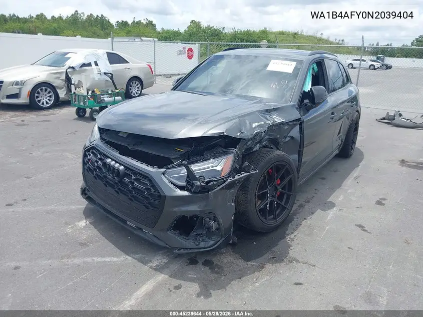 2022 Audi Sq5 Premium Plus Tfsi Quattro Tiptronic VIN: WA1B4AFY0N2039404 Lot: 45239644