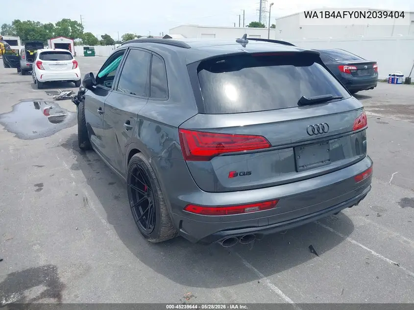 2022 Audi Sq5 Premium Plus Tfsi Quattro Tiptronic VIN: WA1B4AFY0N2039404 Lot: 45239644