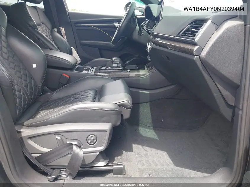 2022 Audi Sq5 Premium Plus Tfsi Quattro Tiptronic VIN: WA1B4AFY0N2039404 Lot: 45239644