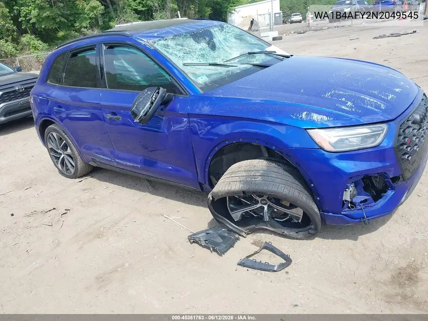 2022 Audi Sq5 Premium Plus Tfsi Quattro Tiptronic VIN: WA1B4AFY2N2049545 Lot: 45361763