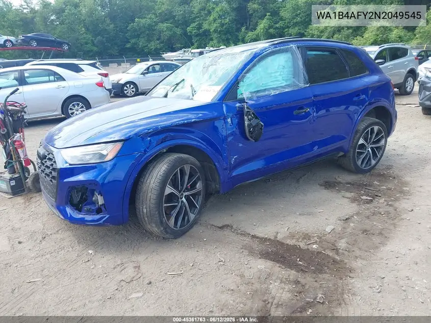 2022 Audi Sq5 Premium Plus Tfsi Quattro Tiptronic VIN: WA1B4AFY2N2049545 Lot: 45361763