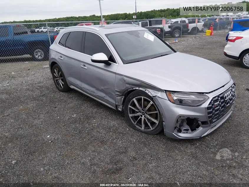 2023 Audi Sq5 Premium Plus Tfsi Quattro Tiptronic VIN: WA1B4AFY9P2006758 Lot: 45191470