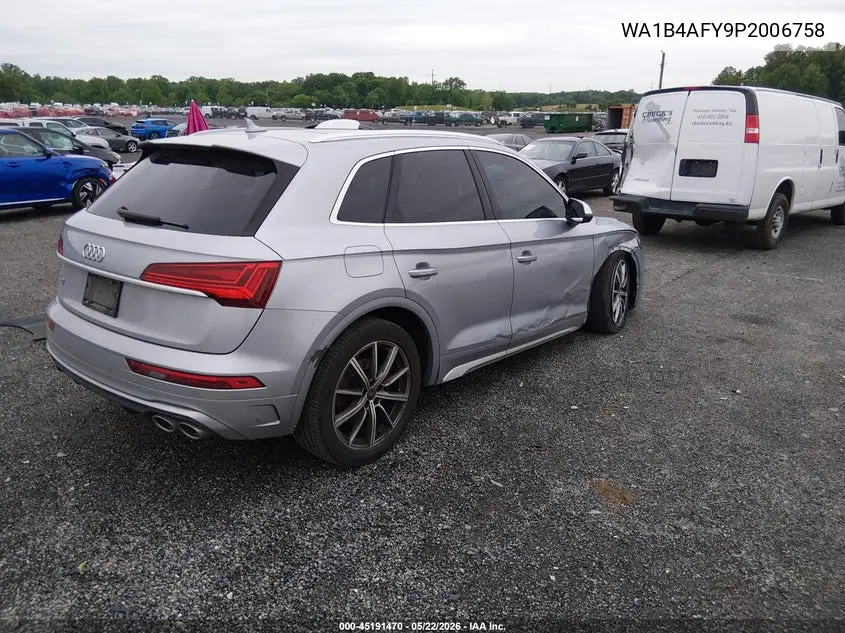 2023 Audi Sq5 Premium Plus Tfsi Quattro Tiptronic VIN: WA1B4AFY9P2006758 Lot: 45191470