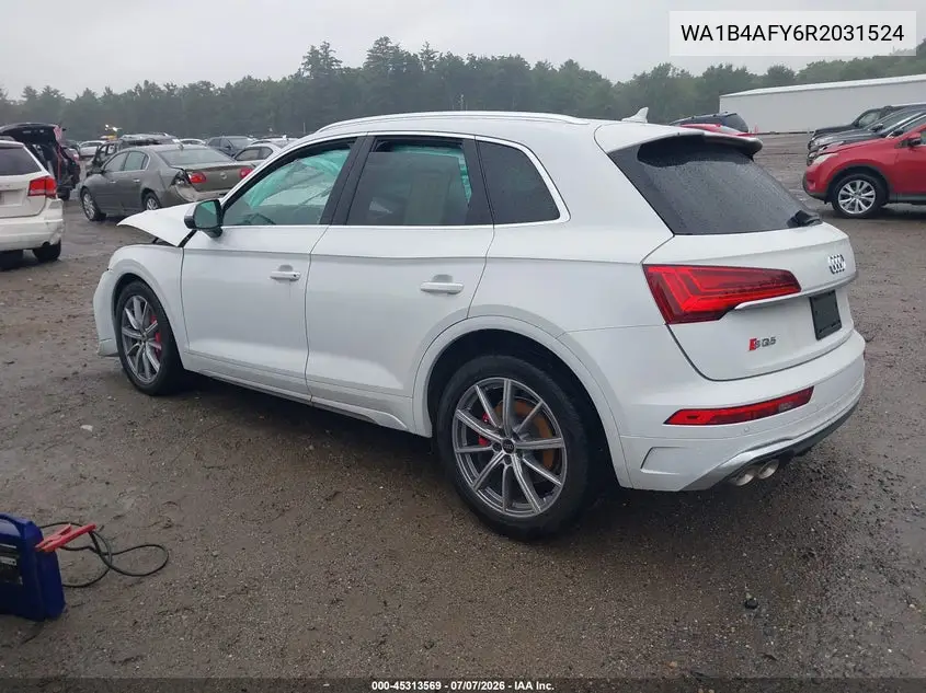 2024 Audi Sq5 Premium Plus Tfsi Quattro Tiptronic VIN: WA1B4AFY6R2031524 Lot: 45313569
