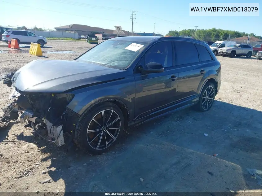 2021 Audi Sq7 Prestige Tfsi Quattro Tiptronic VIN: WA1VWBF7XMD018079 Lot: 45414781
