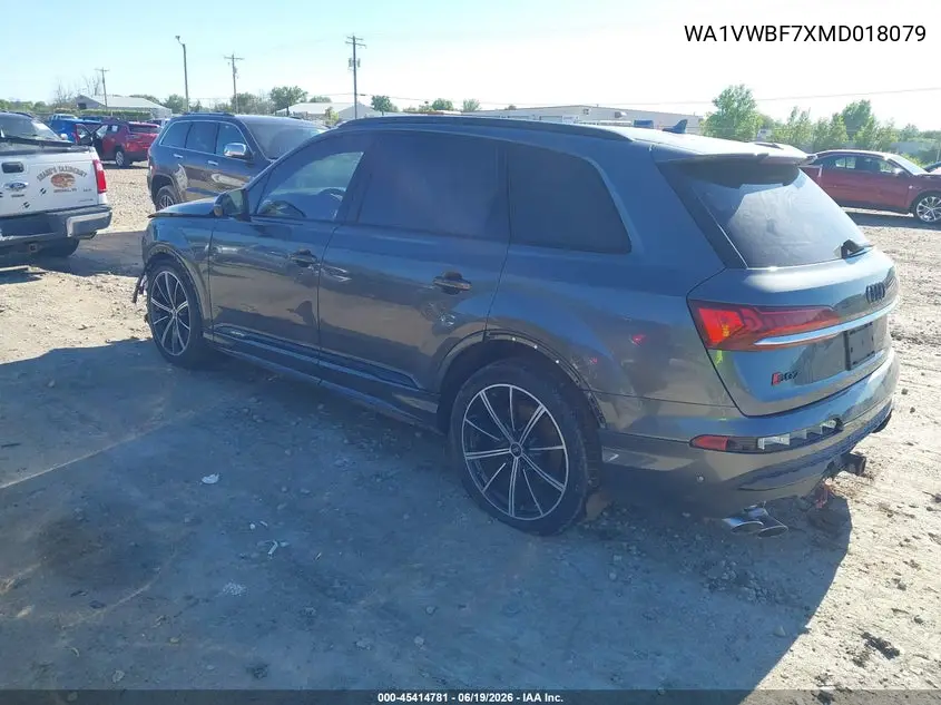 2021 Audi Sq7 Prestige Tfsi Quattro Tiptronic VIN: WA1VWBF7XMD018079 Lot: 45414781