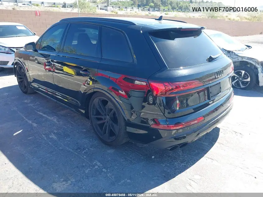 2023 Audi Sq7 Prestige Tfsi Quattro Tiptronic VIN: WA1VWBF70PD016006 Lot: 45075456