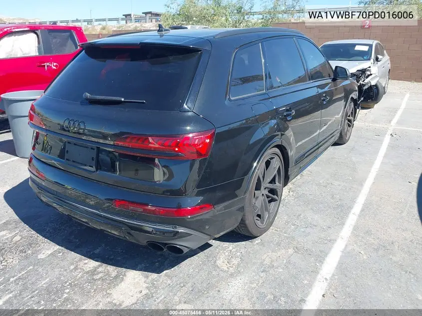 2023 Audi Sq7 Prestige Tfsi Quattro Tiptronic VIN: WA1VWBF70PD016006 Lot: 45075456