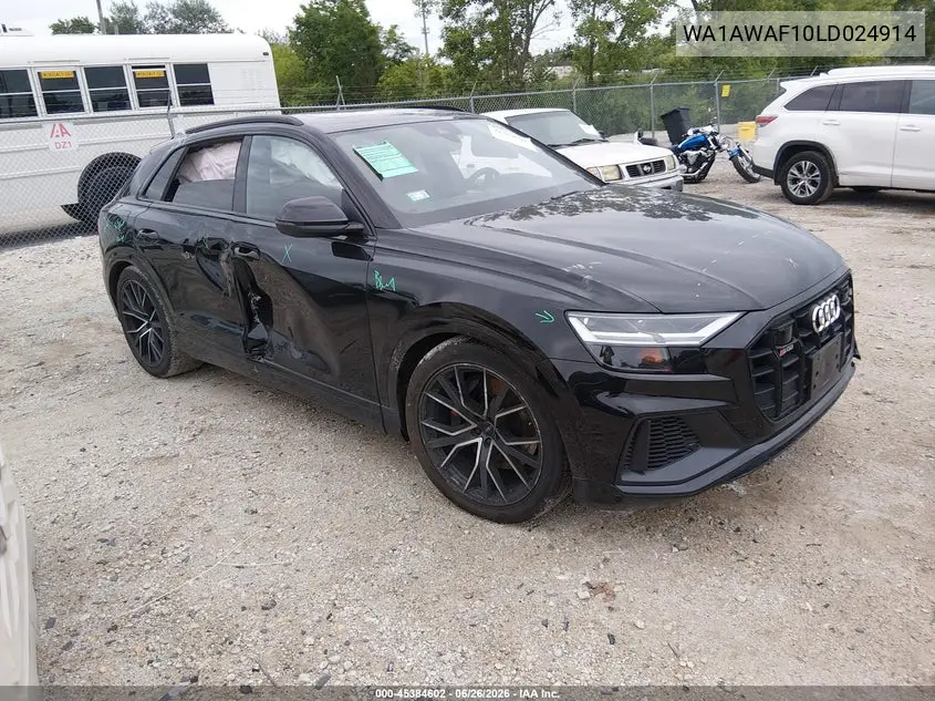 2020 Audi Sq8 Premium Plus Tfsi Quattro Tiptronic VIN: WA1AWAF10LD024914 Lot: 45384602