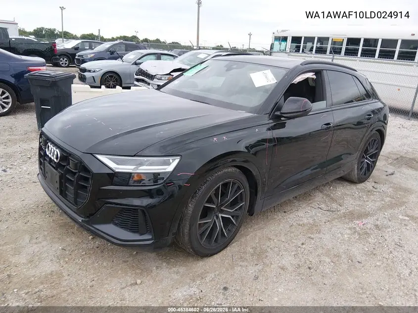 2020 Audi Sq8 Premium Plus Tfsi Quattro Tiptronic VIN: WA1AWAF10LD024914 Lot: 45384602