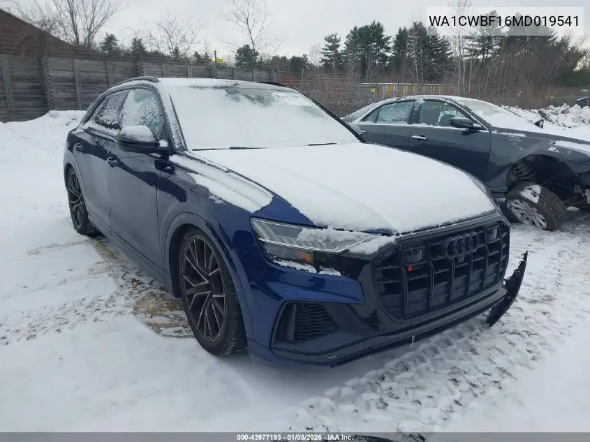 2021 Audi Sq8 Prestige Tfsi Quattro Tiptronic VIN: WA1CWBF16MD019541 Lot: 43977193