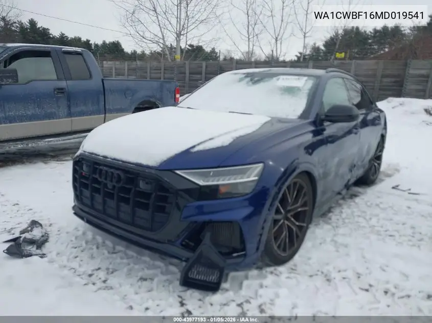 2021 Audi Sq8 Prestige Tfsi Quattro Tiptronic VIN: WA1CWBF16MD019541 Lot: 43977193