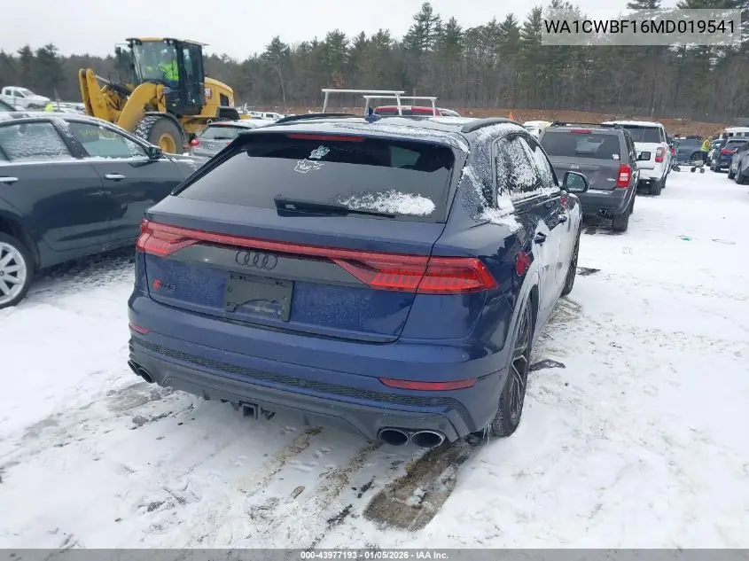 2021 Audi Sq8 Prestige Tfsi Quattro Tiptronic VIN: WA1CWBF16MD019541 Lot: 43977193