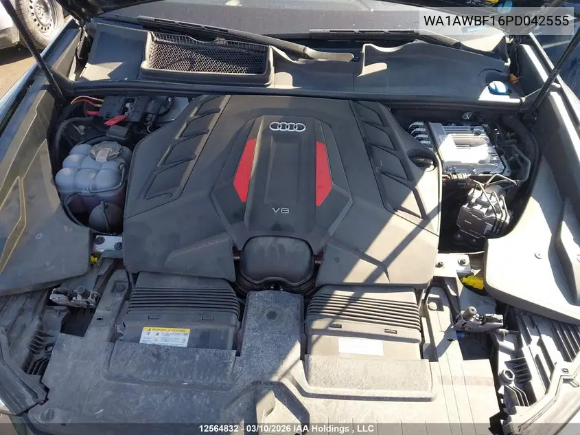 2023 Audi Sq8 4.0T VIN: WA1AWBF16PD042555 Lot: 12564832