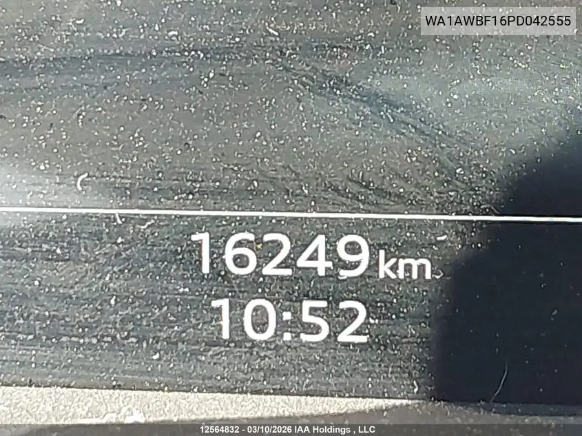 2023 Audi Sq8 4.0T VIN: WA1AWBF16PD042555 Lot: 12564832