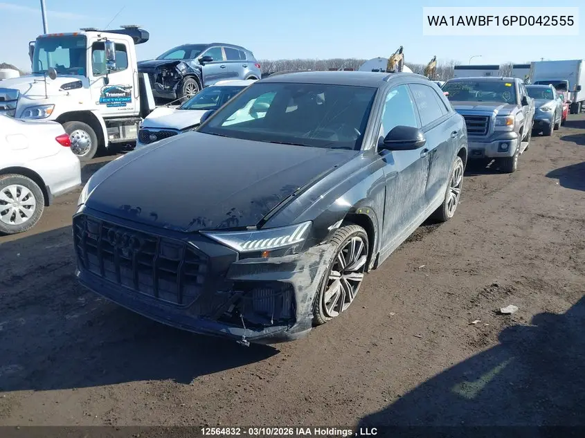 2023 Audi Sq8 4.0T VIN: WA1AWBF16PD042555 Lot: 12564832