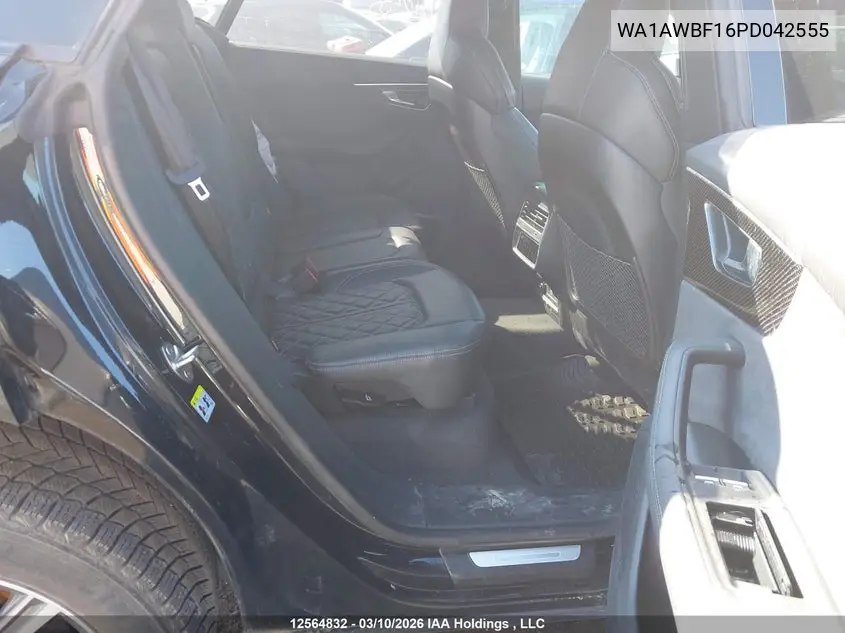 2023 Audi Sq8 4.0T VIN: WA1AWBF16PD042555 Lot: 12564832