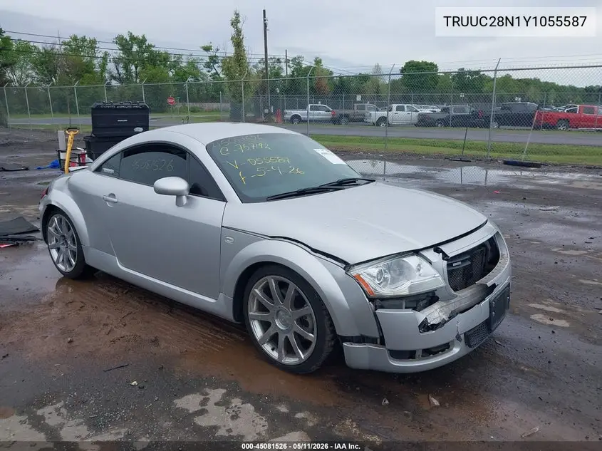 2000 Audi Tt VIN: TRUUC28N1Y1055587 Lot: 45081526