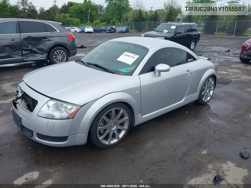 2000 Audi Tt VIN: TRUUC28N1Y1055587 Lot: 45081526
