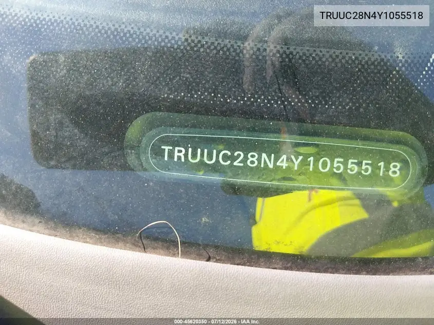 2000 Audi Tt VIN: TRUUC28N4Y1055518 Lot: 45620350