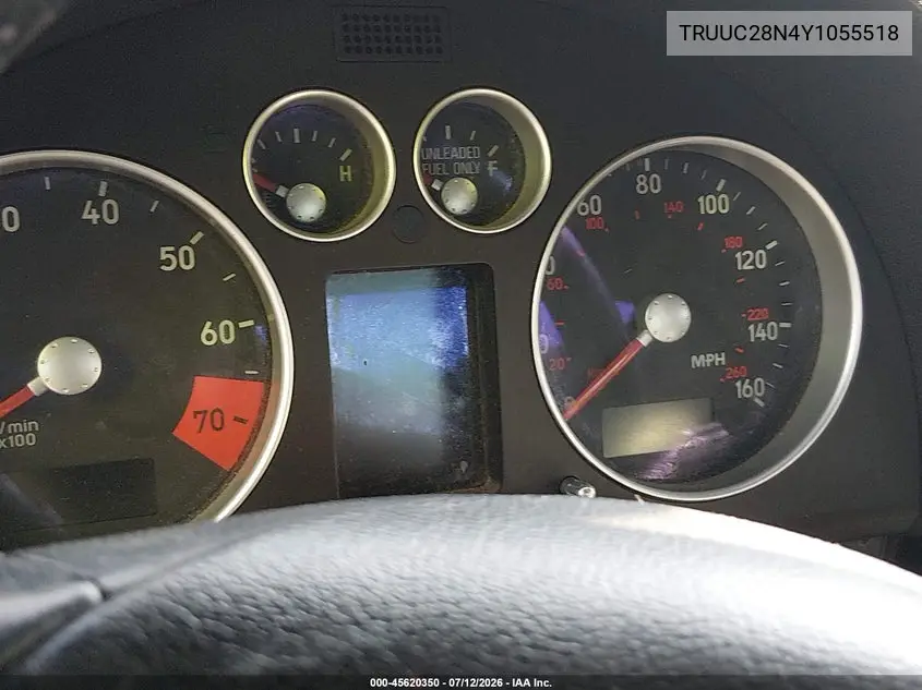 2000 Audi Tt VIN: TRUUC28N4Y1055518 Lot: 45620350