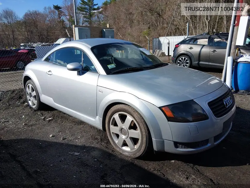 2001 Audi Tt VIN: TRUSC28N711004382 Lot: 44793253