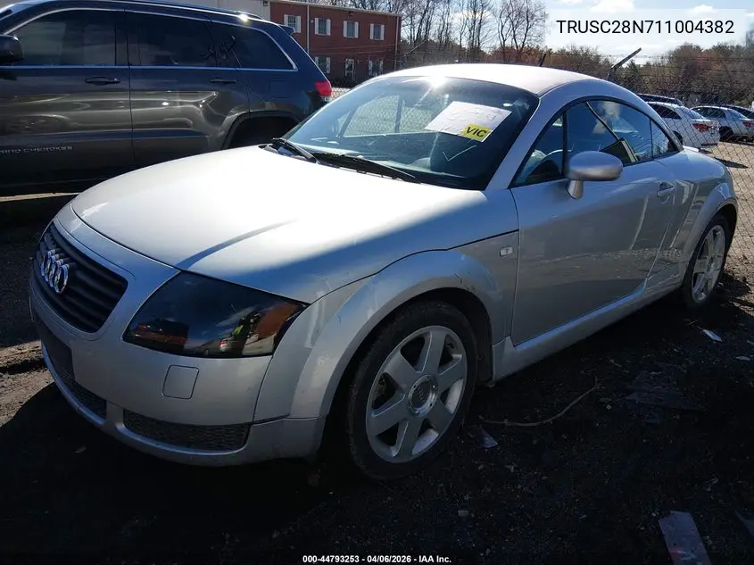 2001 Audi Tt VIN: TRUSC28N711004382 Lot: 44793253