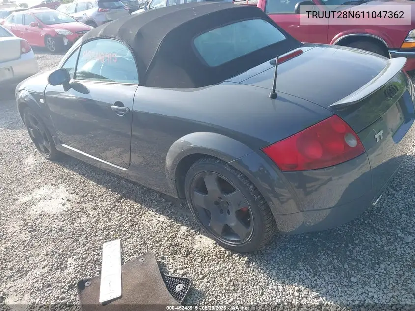 2001 Audi Tt VIN: TRUUT28N611047362 Lot: 45248915