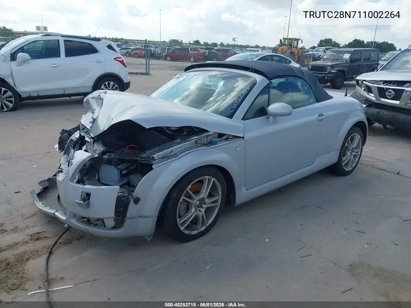 2001 Audi Tt VIN: TRUTC28N711002264 Lot: 45252715