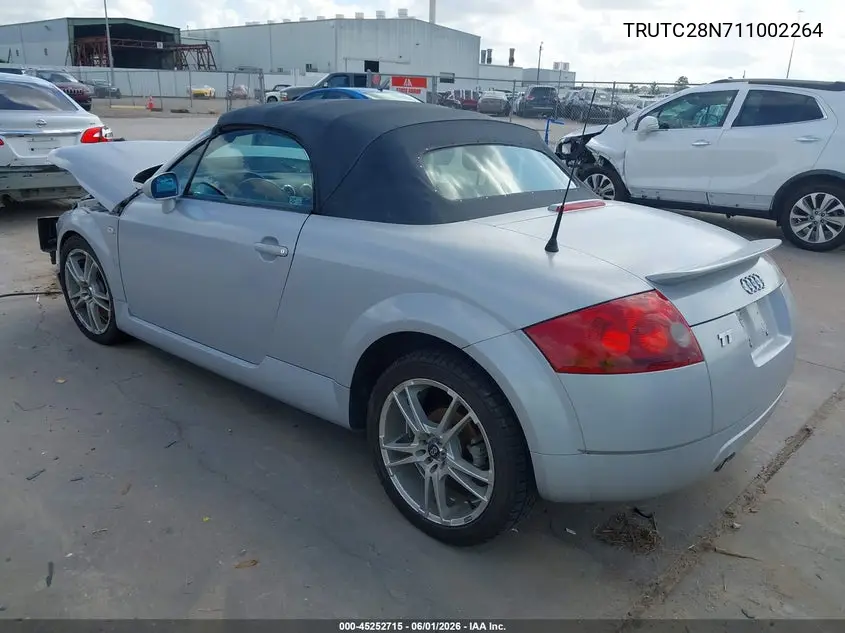 2001 Audi Tt VIN: TRUTC28N711002264 Lot: 45252715