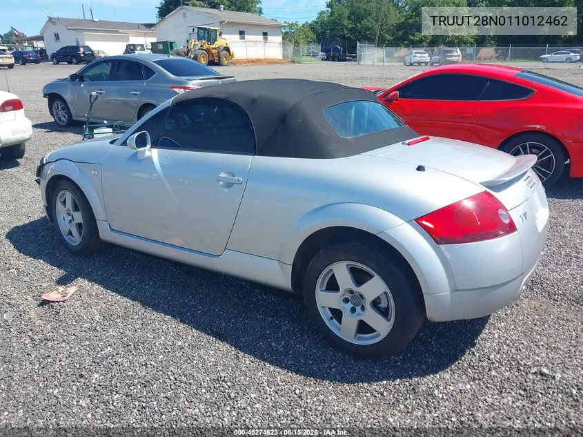 2001 Audi Tt VIN: TRUUT28N011012462 Lot: 45274623
