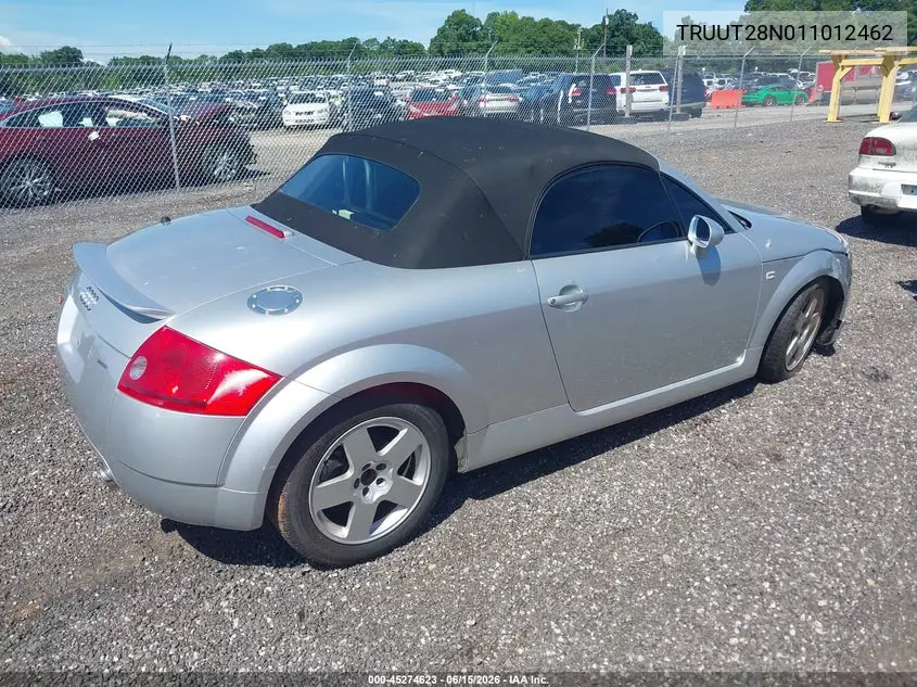 2001 Audi Tt VIN: TRUUT28N011012462 Lot: 45274623