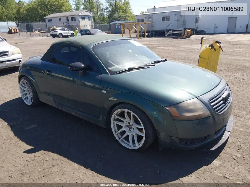 2001 Audi Tt VIN: TRUTC28N011006589 Lot: 45274856
