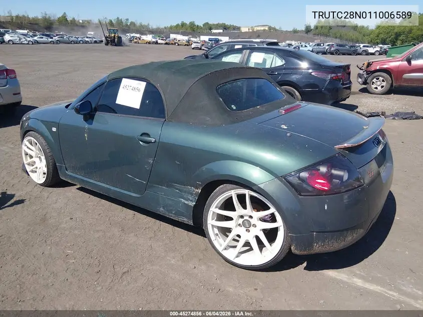 2001 Audi Tt VIN: TRUTC28N011006589 Lot: 45274856