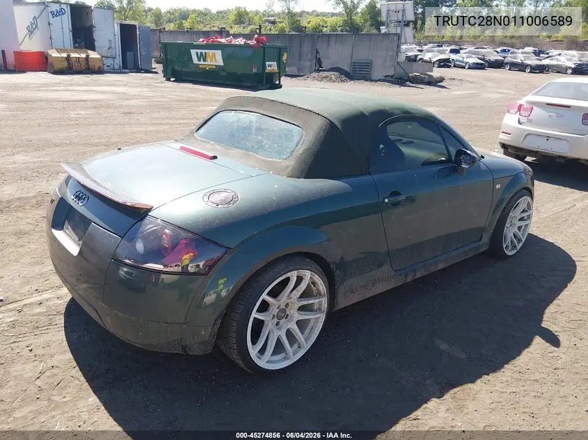 2001 Audi Tt VIN: TRUTC28N011006589 Lot: 45274856