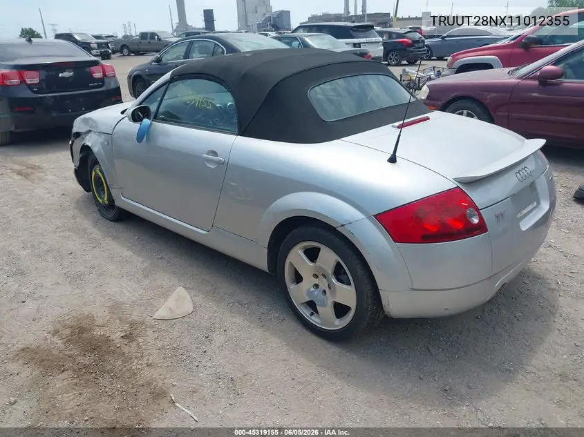 2001 Audi Tt VIN: TRUUT28NX11012355 Lot: 45319155