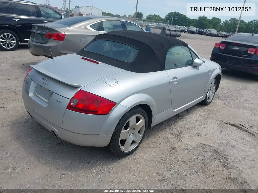 2001 Audi Tt VIN: TRUUT28NX11012355 Lot: 45319155