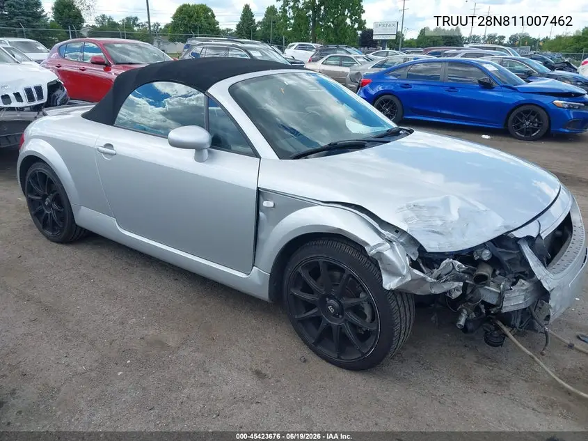 2001 Audi Tt VIN: TRUUT28N811007462 Lot: 45423676