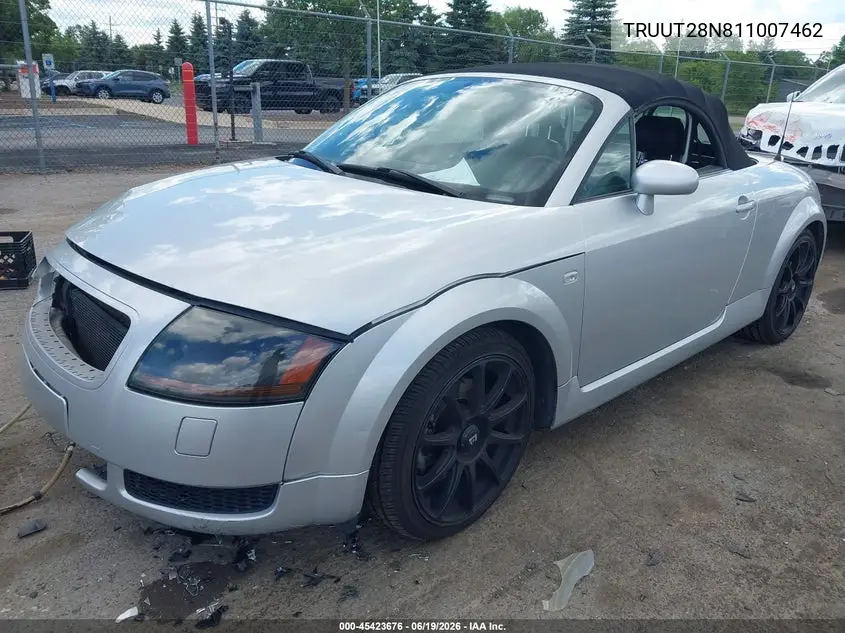 2001 Audi Tt VIN: TRUUT28N811007462 Lot: 45423676