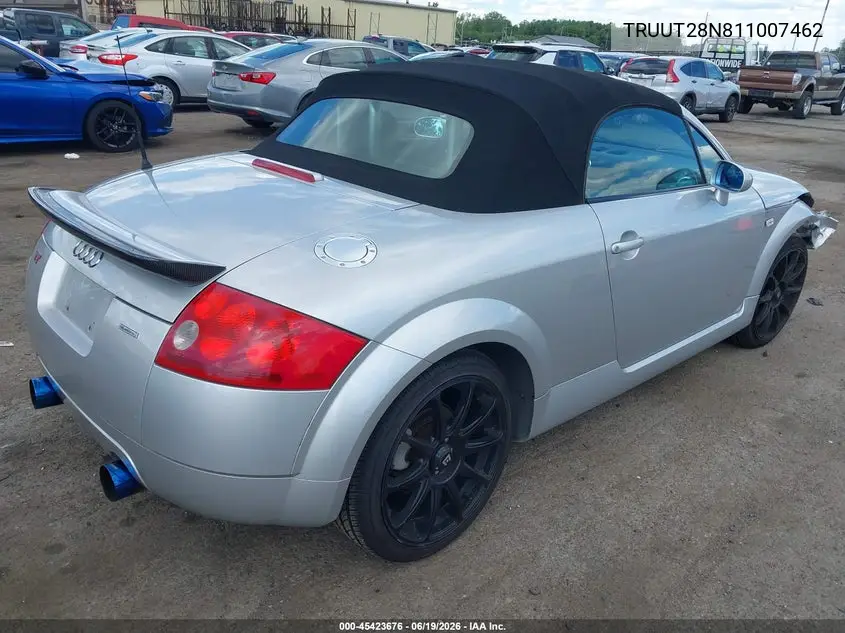 2001 Audi Tt VIN: TRUUT28N811007462 Lot: 45423676