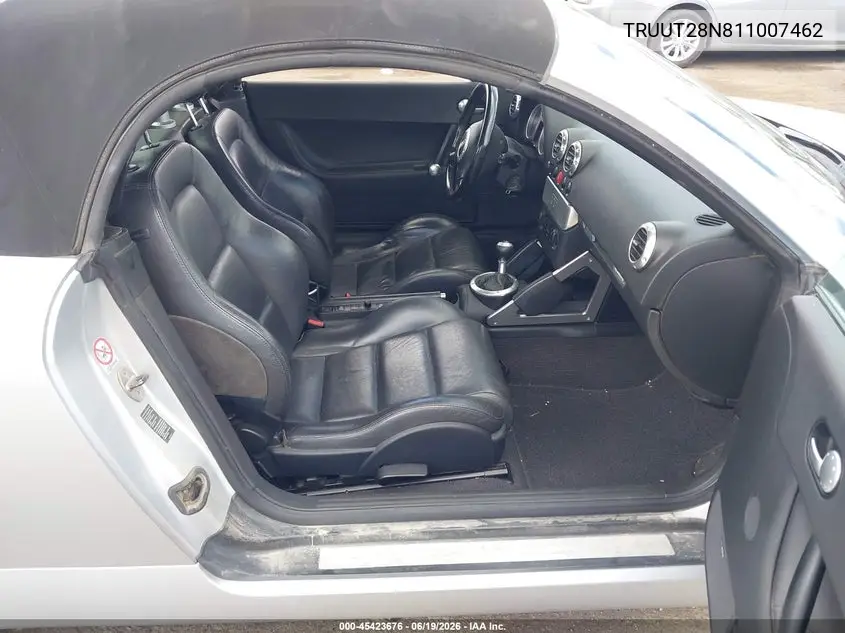 2001 Audi Tt VIN: TRUUT28N811007462 Lot: 45423676