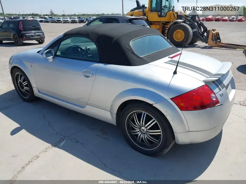 2001 Audi Tt VIN: TRUTC28N311000267 Lot: 45444697