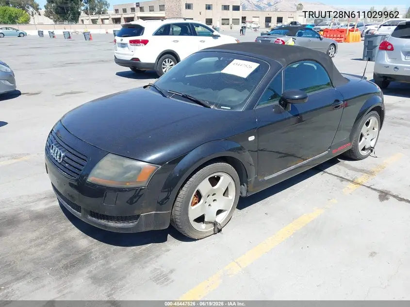 2001 Audi Tt VIN: TRUUT28N611029962 Lot: 45447526