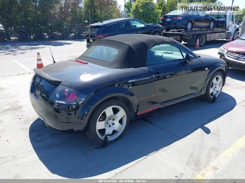 2001 Audi Tt VIN: TRUUT28N611029962 Lot: 45447526