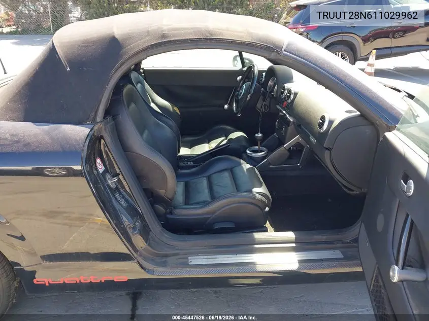 2001 Audi Tt VIN: TRUUT28N611029962 Lot: 45447526